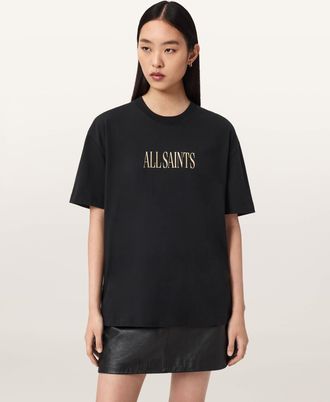 AllSaints Cotton Cora Etta Oversized T-Shirt, Size: XS