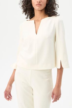 Trina Turk Haddy Boxy Suiting Top in Winter White at Nordstrom, Size X-Small