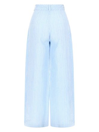 120% Lino Linen Trousers - Blue
