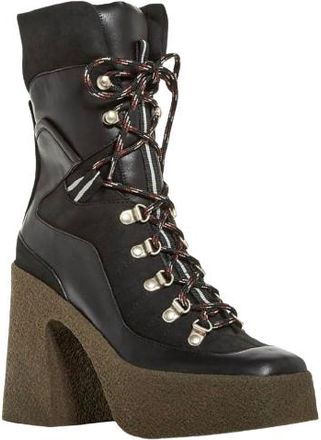 Stella McCartney Black Stivale Square-toe Platform Hiker Boots Size 37