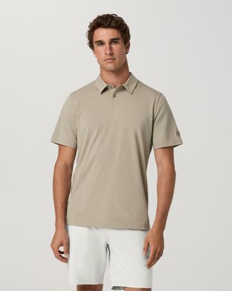 Vuori Clothing Short Sleeve Feather Polo | Biscotti | Medium