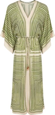 Lenny Niemeyer geometric-print drawstring beach dress - Green