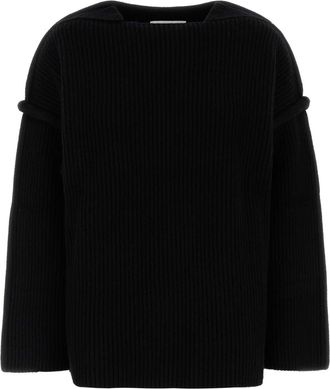 Jil Sander Black Wool Sweater