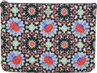 Chanel Blue Red Color Quilting Clutch Bag Pouch (Pre-Owned)