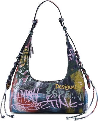 Desigual Graffiti Logo Shoulder Bag in Multi at Nordstrom