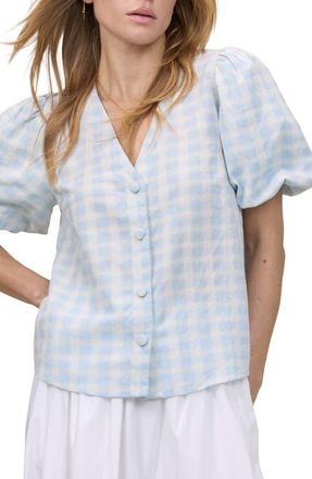 Nobody's Child Brooke Puff Sleeve Top in Blue at Nordstrom, Size 14