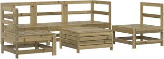 vidaXL 6 Piece Garden Sofa Set Impregnated Wood Pine vidaXL