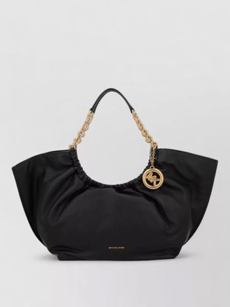 Michael Kors tote bag ruched design chain strap