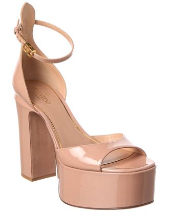 Valentino Tan-Go 155 Patent Platform Sandal
