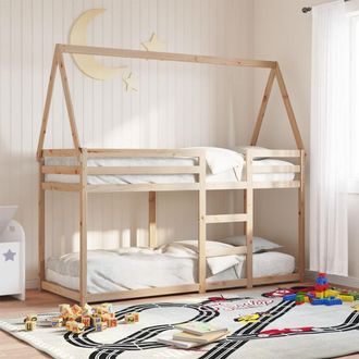 Berkfield Home Bunk Bed without Mattress 80x200 cm Solid Wood Pine in Brown