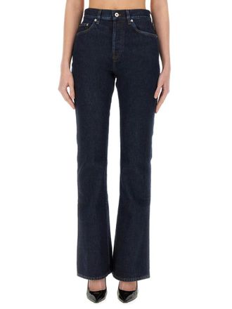 Burberry Blue Flared High Rise Jeans