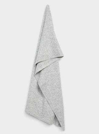 Simons Womens Fine ribbed trim minimalist scarf