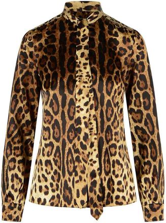 Dolce & Gabbana Leopard-Print Silk Shirt