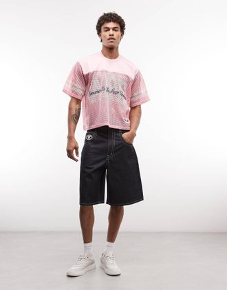 Aape By A Bathing Ape Aape by A Bathing Ape - Jorts di jeans ampi blu lavaggio scuro