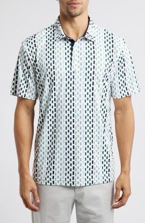 Swannies Yoyo Broken Stripe Golf Polo in Forest at Nordstrom Rack, Size X-Large