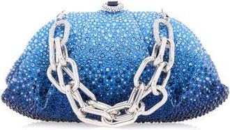 Judith Leiber Gemma Gradient Clutch in Silver Blue at Nordstrom