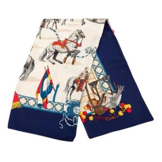 Herm&egrave;s Pre-owned Scarves, female, Multicolor, Size: ONE SIZE Pre-owned Real Escuela Andaluza Del Arte Ecuestre Scarf