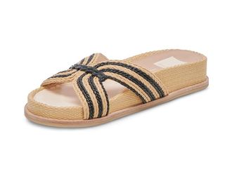 Dolce Vita Selda Womens Sandals Natural/Black Raffia : 8.5 M