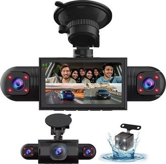 OEM C&aacute;mara De Salpicadero De 4 Canales Y 360&deg; Hd 1080p Con Grabadora De Conducci&oacute;n De 4 Lentes Y Tarjeta De Memoria De 32 Gb
