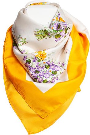 Gucci Gucci Vintage sjaal met bloemenprint