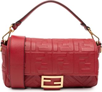 Fendi Pre-owned Womens Baguette Leather Shoulder Bag - Brown - One Size