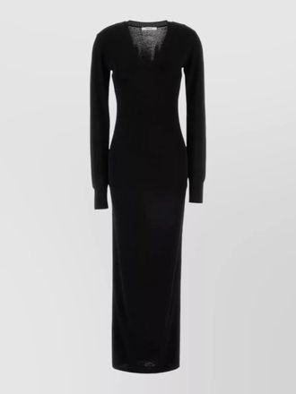 Entire studios knit dress fitted long length v neckline