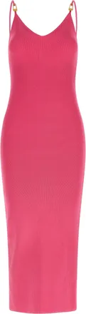Versace Fuchsia Viscose Midi Womens Dress