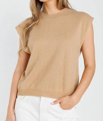 Crush Colorush Lucca Crew Tank Top In Camel