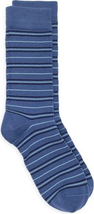 Nordstrom Stripe Dress Socks in Blue Bijou at Nordstrom