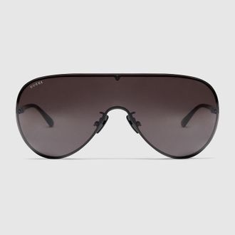 Gucci Mask Frame Sunglasses, Black