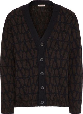 Valentino Garavani Toile Iconographe-Jacquard Cardigan - Mens - Virgin Wool