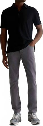 AG - Adriano Goldschmied Tellis Sueded Stretch Sateen Pant In Folkestone Grey