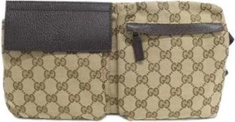 Gucci Pre-owned Belt Bags, female, Beige, Size: ONE SIZE Pre-owned Canvas gucci-bags