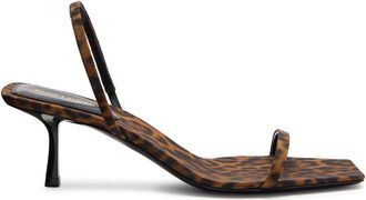 Saint Laurent Jaspe 55 Leopard-print Faille Sandals - 36 (IT36 / UK3)