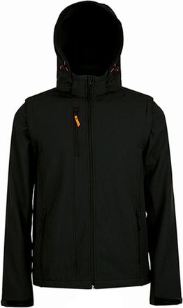 SOLS Transformer Soft Shell-jas voor volwassenen, uniseks (Zwart)
