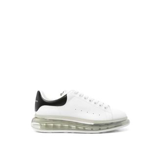 Alexander McQueen Sneakers, female, White, 6 UK, Clear Sole Trainers White/Black Logo