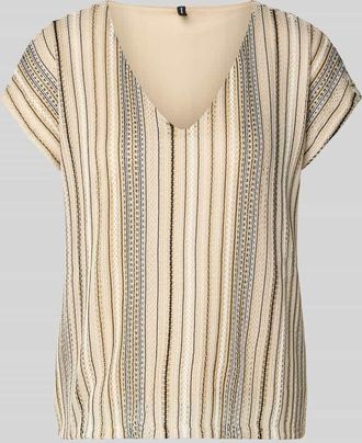 Vero Moda Regular Fit T-Shirt mit Lochstrickmuster Modell DEMI in Offwhite, Gr&ouml;&szlig;e XL