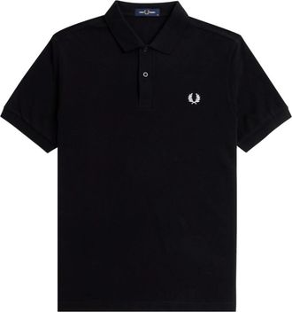 Fred Perry Polo Shirt met Streepjeskraag en Slim Fit - Heren - Polos - Zwart - XS - Katoen - Tops