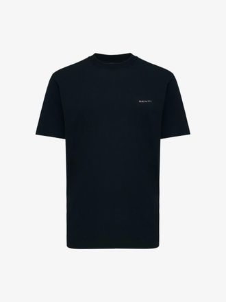 Genti Floral Backprint T-shirt | Zwart