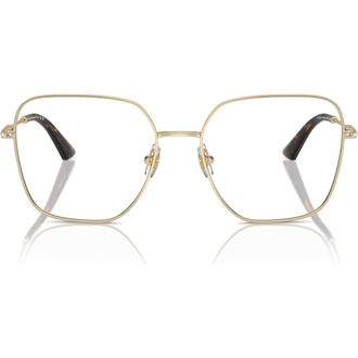 Jimmy Choo London 55mm Square Optical Glasses in Pale Gold /Demo Lens at Nordstrom