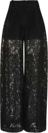 Zimmermann Lace Broek met Riem - Dames - Wijde Broeken - Zwart - S - Katoen - Broeken