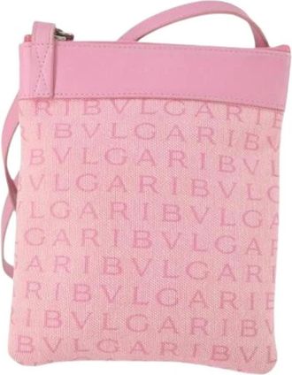 Bulgari Pre-owned Canvas Schoudertas - Dames - Vintage Schoudertas - Roze - ONE Size - Vintage