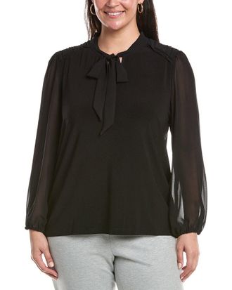 Anne Klein Plus Puff Sleeve Top