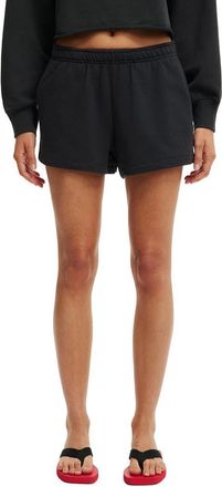 Cotton On Womens Cropped Fleece Sweatshirt in Asphalt Black at Nordstrom, Size Xx-Small