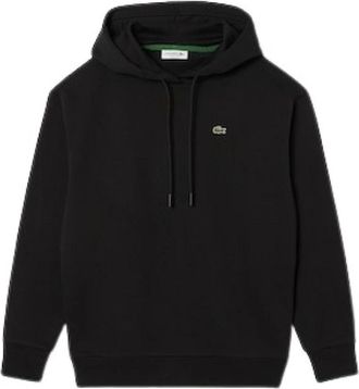 Lacoste Oversized fleece hoodie - Dames - Hoodies - Zwart - XS - Hoodies & sweatvesten