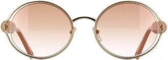 Chlo&eacute; Metallic Zonnebril - Dames - Zonnebrillen - Bruin - 57 MM - Accessoires