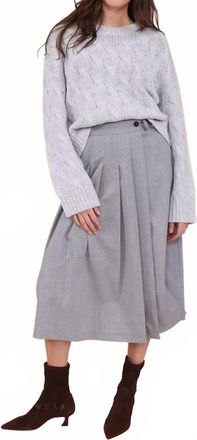 Liviana Conti Cressida Midi Skirt In Light Grey