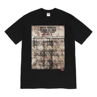 SUPREME FW19 Week 12 x Martin Wong Iglesia Pentecostal Black Tee SUP-FW19-1063
