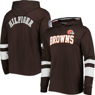 Tommy Hilfiger Mens Tommy Hilfiger Brown/White Cleveland Browns Alex Long Sleeve Hoodie T-Shirt at Nordstrom, Size Large