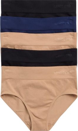 Lands End 5-Pack Cotton Comfort Seamless Hipster Briefs in Clay Bisque Pack at Nordstrom Rack, Size X-Large